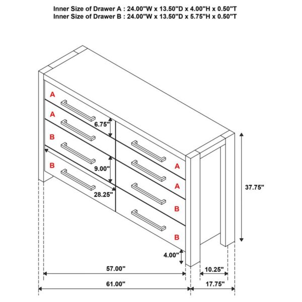 Adderley 4-piece Eastern King Bedroom Set Warm Brown