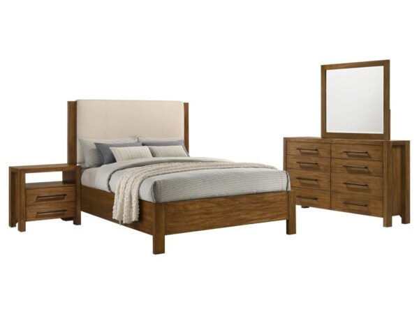Adderley 4-piece Queen Bedroom Set Warm Brown