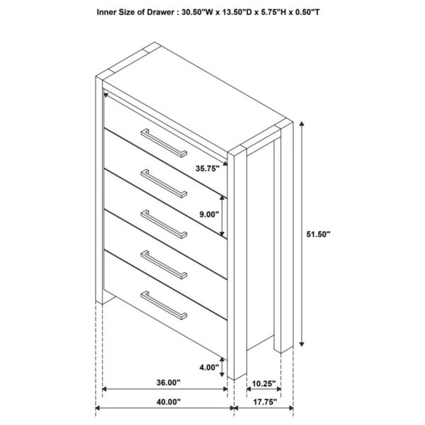 Adderley 5-piece Queen Bedroom Set Warm Brown