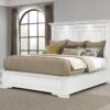 McKinney Queen LED Light Panel Bed Vintage White