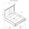McKinney Queen LED Light Panel Bed Vintage White