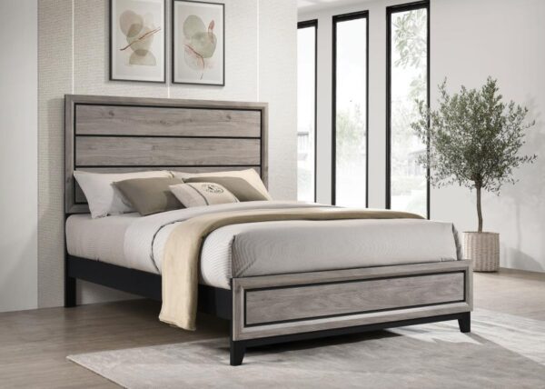 Watson Wood Queen Panel Bed Light Taupe