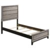 Watson Wood Twin Panel Bed Light Taupe