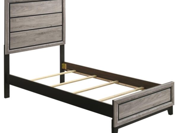 Watson Wood Twin Panel Bed Light Taupe