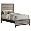 Watson Wood Twin Panel Bed Light Taupe