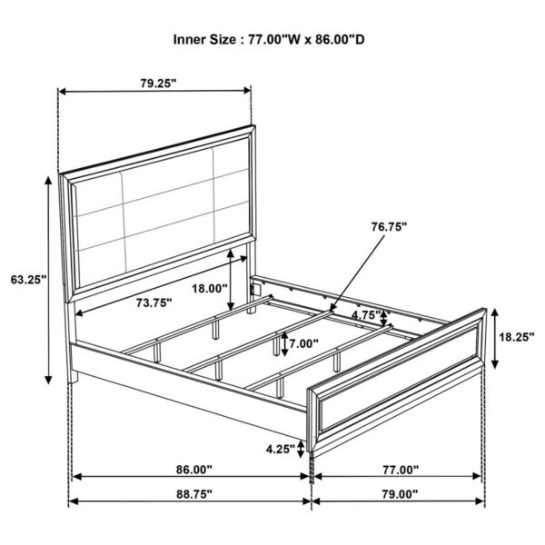 Atlas 5-piece Eastern King Bedroom Set Dark Oak