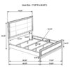 Atlas 63-inch Eastern King Upholstered Panel Bed Grey and Dark Oak