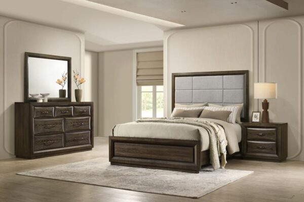 Atlas 4-piece Queen Bedroom Set Dark Oak