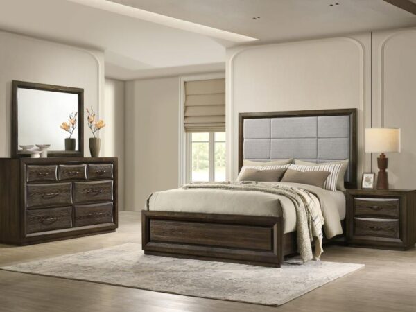 Atlas 4-piece Queen Bedroom Set Dark Oak