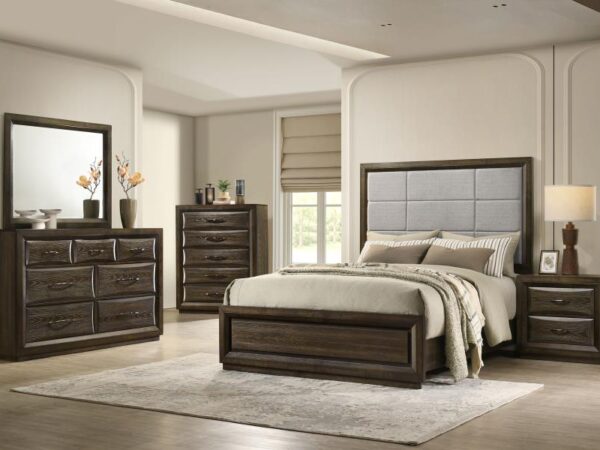 Atlas 5-piece Queen Bedroom Set Dark Oak