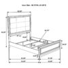 Atlas 63-inch Queen Upholstered Panel Bed Grey and Dark Oak