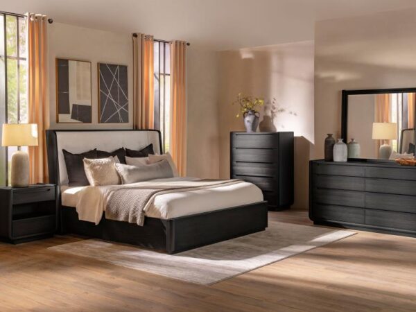 Leandro 5-piece Eastern King Bedroom Set Burnished Black