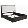 Leandro 55-inch Eastern King Wingback Bed Burnished Black