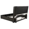 Leandro 55-inch Eastern King Wingback Bed Burnished Black