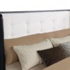 Leandro 55-inch Eastern King Wingback Bed Burnished Black