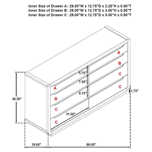 Leandro 4-piece Queen Bedroom Set Burnished Black