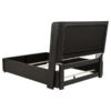 Leandro 55-inch Queen Wingback Bed Burnished Black