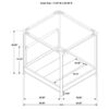 Solano 85-inch Eastern King Canopy Bed Weathered Mango