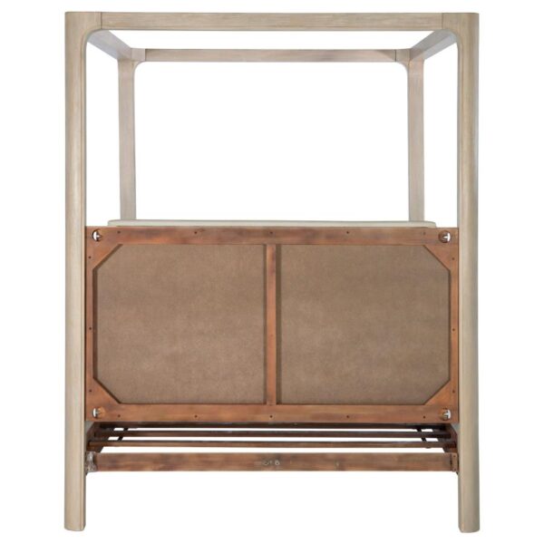 Solano 85-inch Queen Canopy Bed Weathered Mango