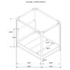 Solano 85-inch Queen Canopy Bed Weathered Mango