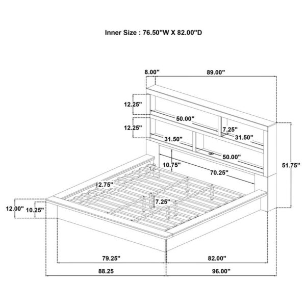 Hendricks 4-piece Eastern King Bedroom Set Light Oak