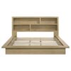 Hendricks Eastern King Bookcase Headboard Platform Bed Light Oak