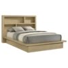 Hendricks Queen Bookcase Headboard Platform Bed Light Oak