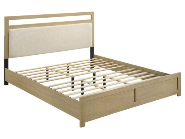 Hendricks Eastern King Panel Headboard Platform Bed Light Oak