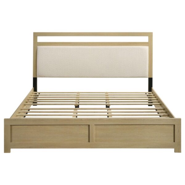 Hendricks Eastern King Panel Headboard Platform Bed Light Oak