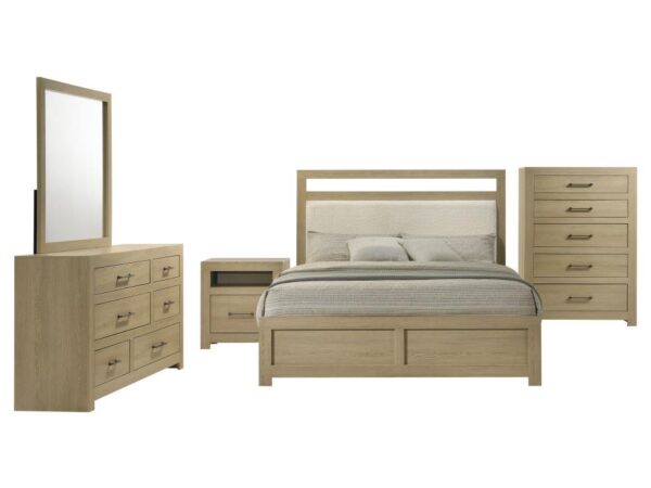 Hendricks 5-piece Queen Bedroom Set Light Oak