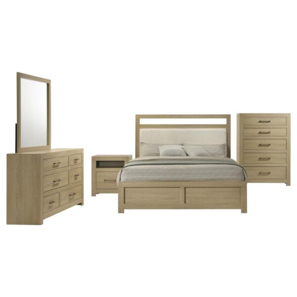 Hendricks 5-piece Queen Bedroom Set Light Oak