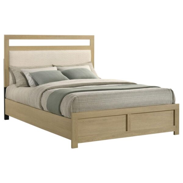 Hendricks Queen Panel Headboard Platform Bed Light Oak