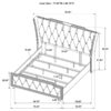 Lorient Eastern King LED Upholstered Bed Ivory and Camel