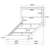 Marceline Wood Full LED Panel Bed Black