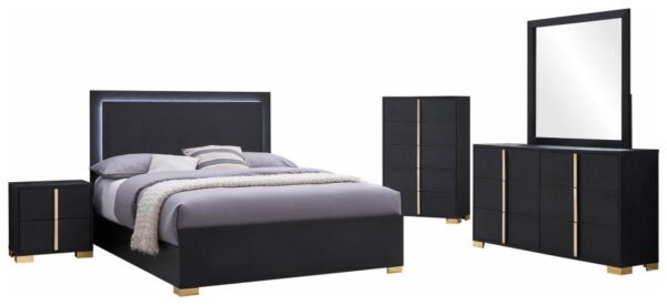 Marceline 5-piece Eastern King Bedroom Set Black