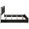 Marceline Wood Eastern King LED Panel Bed Black