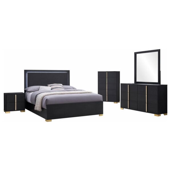 Marceline 5-piece Queen Bedroom Set Black