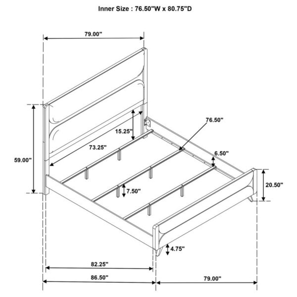 Bennett 4-piece Eastern King Bedroom Set Light Oak