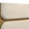 Bennett 62-inch Eastern King Upholstered Panel Bed Cream and Light Oak