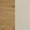 Bennett 62-inch Eastern King Upholstered Panel Bed Cream and Light Oak