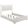 Marceline Wood Full LED Panel Bed White
