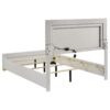 Marceline Wood Full LED Panel Bed White
