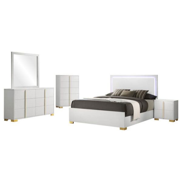 Marceline 5-piece Eastern King Bedroom Set White