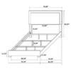 Marceline Wood Eastern King LED Panel Bed White