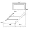 Marceline Wood Twin LED Panel Bed White