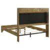 Henderson 57-inch Queen Bookcase Panel Bed Medium Oak