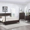 Emberlyn Wood Queen Poster Bed Brown