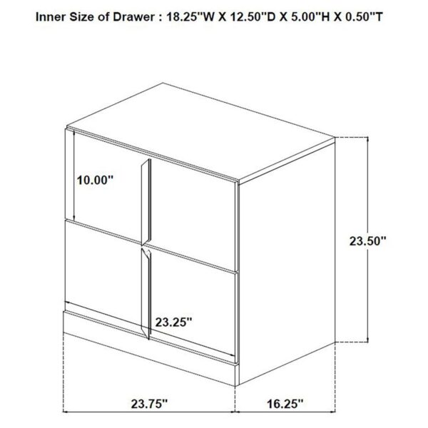 Ines 4-piece Queen Bedroom Set Grey and White High Gloss