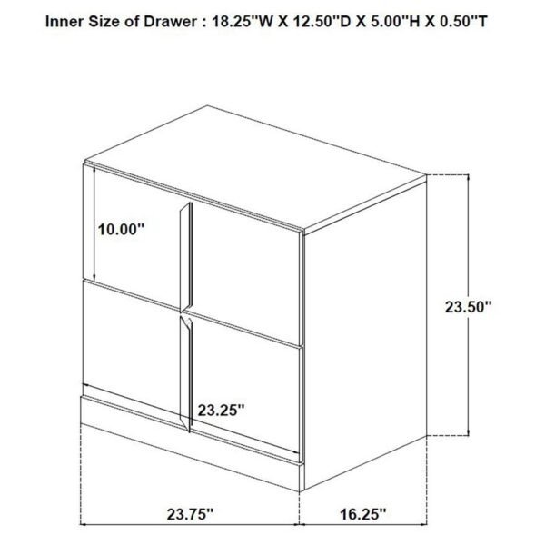 Ines 5-piece Queen Bedroom Set Grey and White High Gloss