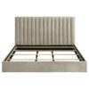 Arielle Eastern King Bookcase Panel Storage Bed Light Oak